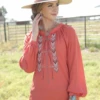 Cruel Girl Cruel Girl Coral Peasant Blouse -Ariat Store cruel girl cruel girl coral peasant blouse