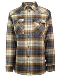 Hooey Hooey Men's Tan Plaid Flannel Sherpa Jacket -Ariat Store hooey hooey mens tan plaid flannel sherpa jacket 1