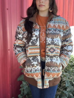 Hooey Hooey Women's Aztec Cowhide Jacket