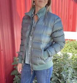 Hooey Hooey Women's Green Quilted Jacket
