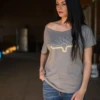 Kimes Ranch Ladies' Grey Sunrise Tee Size Large -Ariat Store kimes ranch ladies grey sunrise tee size large