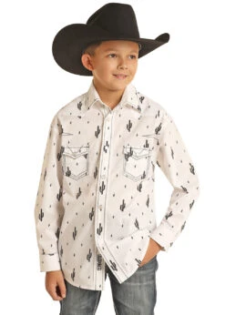 Panhandle Panhandle Boys Cactus Snap Shirt C4 Size XL