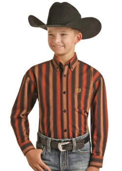 Panhandle Panhandle Boy's Serape Striped Shirt