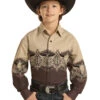 Panhandle Panhandle Boy's Skull Aztec Print Shirt C4 -Ariat Store panhandle panhandle boys skull aztec print shirt c