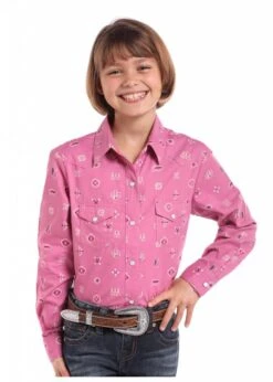 Panhandle Panhandle Girl's Bubblegum Pink Shirt Size L