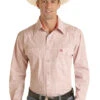 Panhandle Panhandle Men's Peach Plaid Snap Shirt -Ariat Store panhandle panhandle mens peach plaid snap shirt