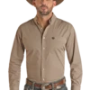 Panhandle Panhandle Men's Tan Long Sleeve Shirt -Ariat Store panhandle panhandle mens tan long sleeve shirt