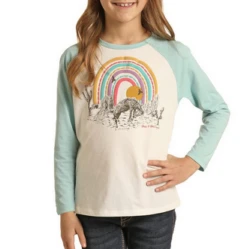 Panhandle Rock & Roll Cowgirl Girl's Rainbow Tee