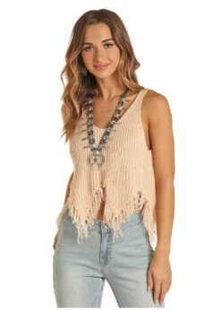 Panhandle Rock & Roll Cowgirl Ladies Knitted Tank C4 Size XL