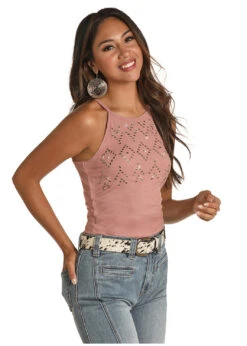 Panhandle Rock & Roll Cowgirl Women's Studded Tank Top