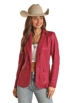 Panhandle Rock & Roll Ladies Pink Iridescent Blazer