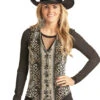 POWDER RIVER OUTFITTERS Powder River Ladies Aztec Wool Vest C3 -Ariat Store powder river outfitters powder river ladies aztec