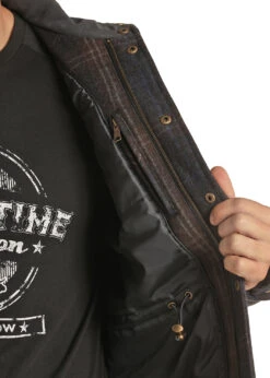 POWDER RIVER OUTFITTERS Powder River Men's Plaid Wool Coat C4 Size 4X -Ariat Store powder river outfitters powder river mens plaid wo 2