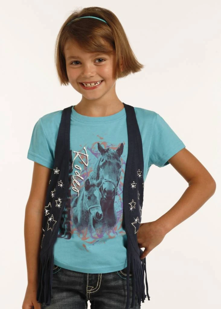 Rock And Roll Cowgirl Girl's Rock & Roll Cowgirl Vest G3V2639 C4 3 Rock And Roll Cowgirl Girl's Rock & Roll Cowgirl Vest G3V2639 C4
