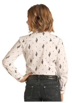 Rock And Roll Cowgirl R&R Cowgirl Girl's Cactus Print Snap Front Shirt -Ariat Store rock and roll cowgirl r r cowgirl girls cactus pri 1