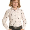 Rock And Roll Cowgirl R&R Cowgirl Girl's Cactus Print Snap Front Shirt -Ariat Store rock and roll cowgirl r r cowgirl girls cactus pri