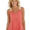 Rock And Roll Cowgirl Rock & Roll Cowgirl Ladies Coral Tank C5 Size Medium -Ariat Store rock and roll cowgirl rock roll cowgirl ladies cor