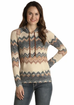 Rock And Roll Cowgirl Rock & Roll Cowgirl Printed Hoodie Shirt