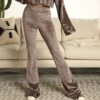 Rock And Roll Cowgirl Rock & Roll Cowgirl Rose Taupe Velvet Pants C4 -Ariat Store rock and roll cowgirl rock roll cowgirl rose taupe