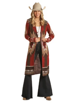 Rock And Roll Cowgirl Rock & Roll Cowgirl Scarlet Aztec Duster