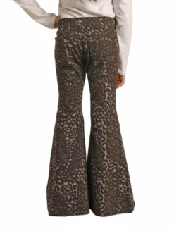 Rock And Roll Cowgirl Rock & Roll Cowgirl's Girl's Cheetah Bell Bottom Jean -Ariat Store rock and roll cowgirl rock roll cowgirls girls che 1