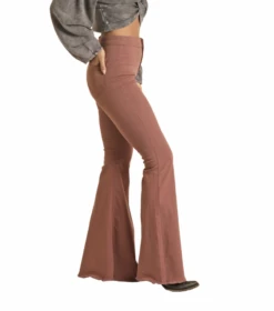 Rock And Roll Cowgirl Rock & Roll Ladies Mauve Bell Bottom Jeans
