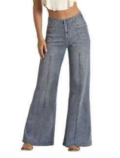 Rock And Roll Cowgirl Rock & Roll Women's Palazzo Flare Jeans