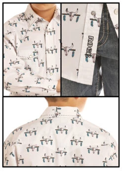 Rock & Roll Cowboy Boy's Rock & Roll Cowboy Snap Front Shirt B8S2312 C4 Size Medium 7 Rock & Roll Cowboy Boy's Rock & Roll Cowboy Snap Front Shirt B8S2312 C4 Size Medium -Ariat Store rock roll cowboy boys rock roll cowboy snap front 2