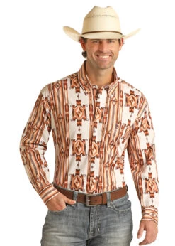 Rock & Roll Cowboy Rock & Roll Cowboy Men's Aztec Button Down Shirt -Ariat Store rock roll cowboy rock roll cowboy mens aztec butto 1
