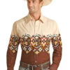 Rock & Roll Cowboy Rock & Roll Cowboy Men's Border Print Snap Front Shirt -Ariat Store rock roll cowboy rock roll cowboy mens border prin
