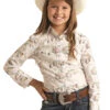 Rock & Roll Cowboy Rock & Roll Girl's LS Western Print Shirt RSGSOSRZDE