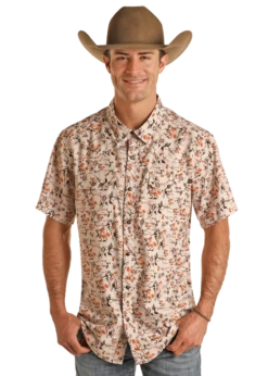 Rock & Roll Denim Rock & Roll Cowboy Men's Pattered Ripstop Shirt