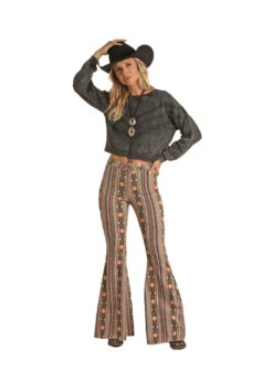 Rock & Roll Denim Rock & Roll Ladies Aztec Bell Bottom Jeans