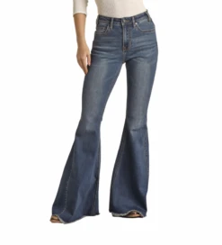 Rock & Roll Denim Rock & Roll Ladies Side Insert Bell Bottom Jeans -Ariat Store rock roll denim rock roll ladies side insert bell 2