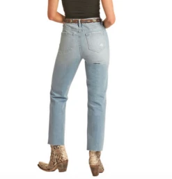Rock & Roll Denim Rock & Roll Ladies Straight Cropped Jeans -Ariat Store rock roll denim rock roll ladies straight cropped 2