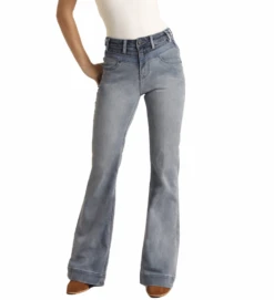 Rock & Roll Denim Rock & Roll Women's Lightwash Trouser Jeans