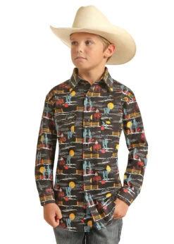 Rock & Roll Denim Rock & Roll's Dale Brisby Boy's Long Sleeve Shirt