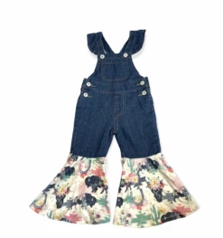 Shea Baby Shea Baby Girl's Denim Wild Buffalo Overalls