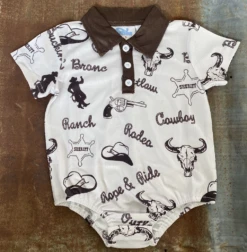 Shea Baby Shea Baby Infant's Sheriff Print Onesie