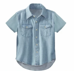 Shea Baby Shea Baby Toddler Boy's Denim Short Sleeve Shirt
