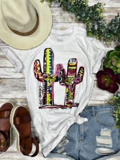 Texas True Texas True Callie's Neon Cactus Tee C5