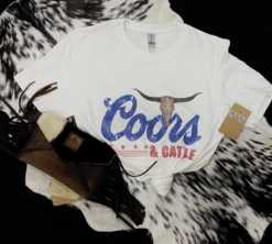 WHISKEY & LACE Whiskey & Lace Coors & Cattle Graphic Tee