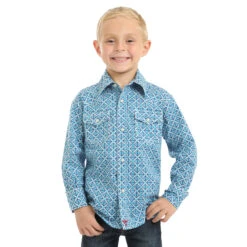 Wrangler Boy's Wrangler 20X Advanced Comfort Snap Front Shirt BJC212M C4 Size Medium