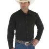 Wrangler Men's Wrangler Sport Western Snap Shirt 71105BK -Ariat Store wrangler mens wrangler sport western snap shirt 71