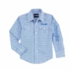 Wrangler Wrangler Boy's Blue Patterned Long Sleeve Shirt -Ariat Store wrangler wrangler boys blue patterned long sleeve