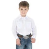 Wrangler Wrangler Boys White LS Snap Shirt