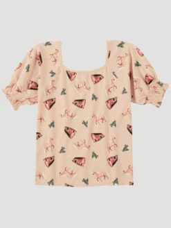 Wrangler Wrangler Girl's Western Print Top