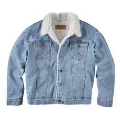 Wrangler Wrangler Men's Denim Sherpa Lined Jacket C4 Size XL