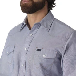 Wrangler Wrangler Men's Jean Shirt -Ariat Store wrangler wrangler mens jean shirt 1