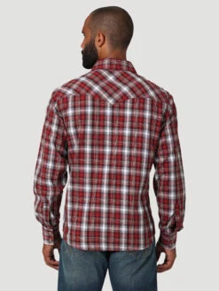 Ariat Store -Ariat Store wrangler wrangler mens red plaid long sleeve shirt 1